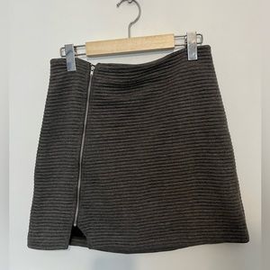 MINKPINK Ribbed Zip Mini Skirt